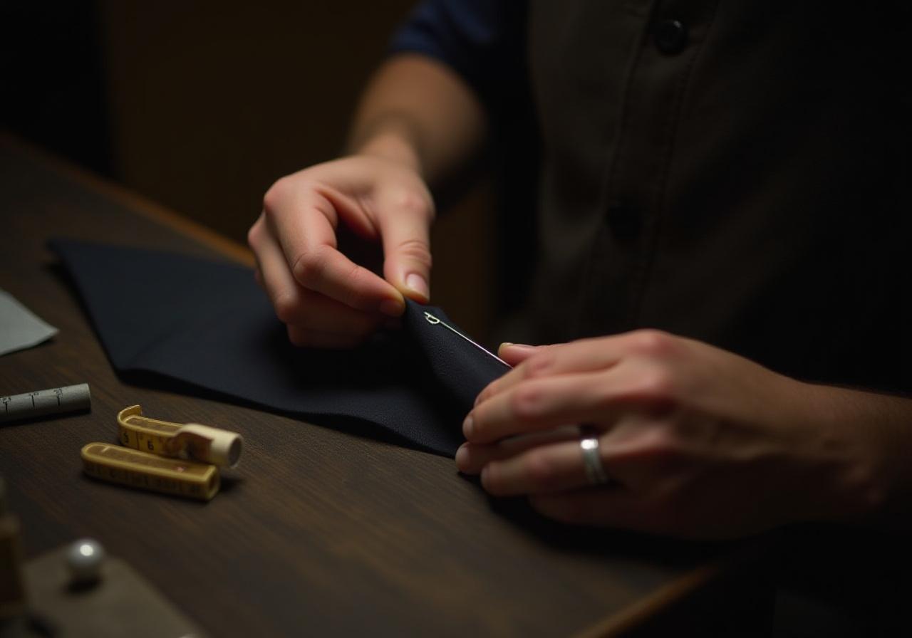 Sarto mentre prende misure