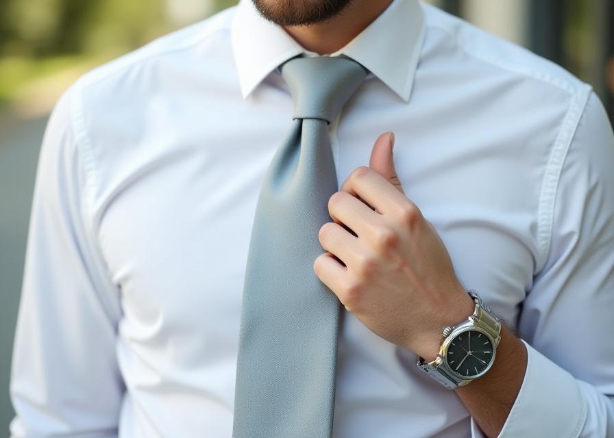 Cravatta argento per matrimonio