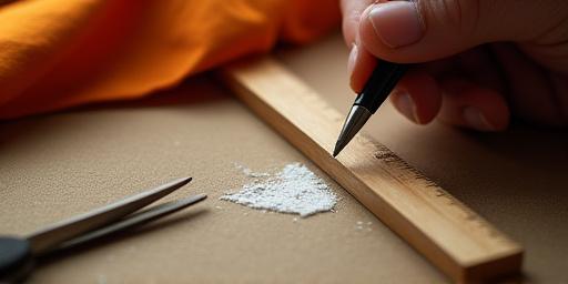 Dettaglio di misurazione sartoriale